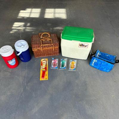 PICNIC BASKET, BEVERAGE COOLERS, PERSONAL FANS & MORE