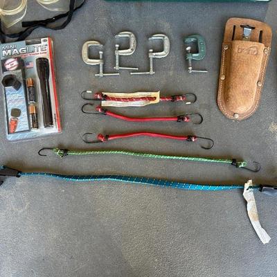 TOOL BOX, BUNGEES, SHEATHS AND MORE