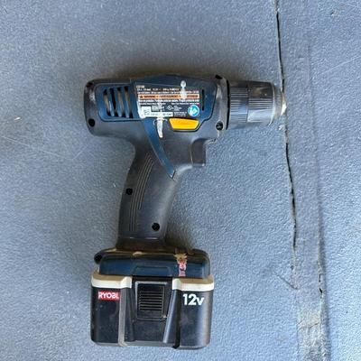 RYOBI CORDLESS WEED CUTTER & CAULKING GUN PLUS CORDLESS DRILL