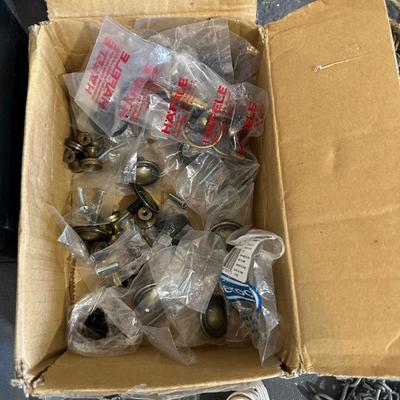 HARDWARE IN ORGANIZER, 220V CORD, WIRE STRIPPERS AND MORE