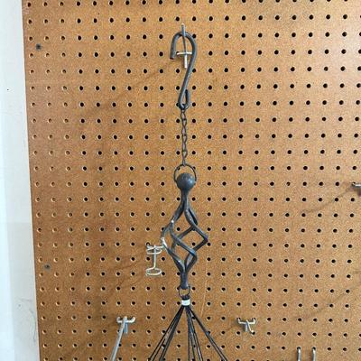LARGE METAL WIND CHIME, THERMOMETER, STEEL STEPPING STONE