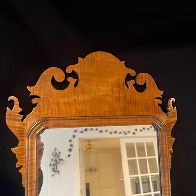 Light Colored Wooden Framed Ornate Mirror (2D-MG)