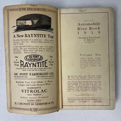 1919 Kelly Blue Book Auto Value Book