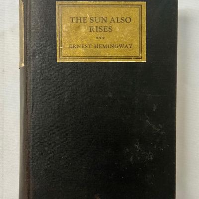 1927 Ernest Hemmingway "The Sun Also Rises" Book