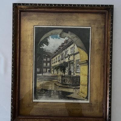 Pair of Pencil Signed Etchings