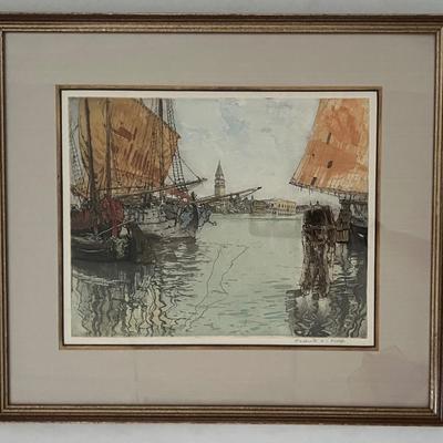 Pair of Pencil Signed Etchings