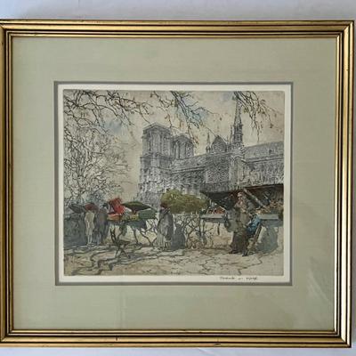 Pair of Pencil Signed Etchings