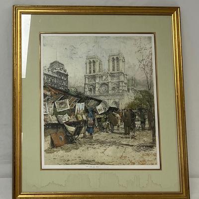 Pair of Pencil Signed Etchings