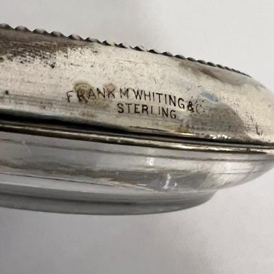 Frank M. Whiting Sterling Silver and Glass Coaster Set