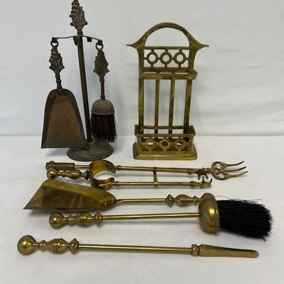 Brass Fireplace Tool Assortment