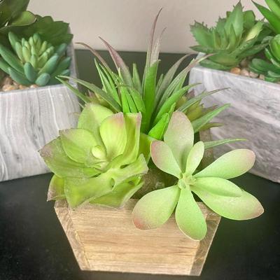 Potted Artificial Mini Succulent Lot