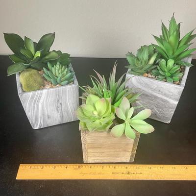 Potted Artificial Mini Succulent Lot