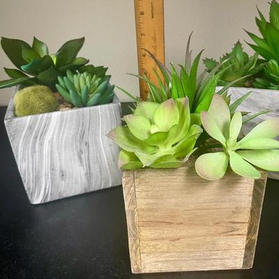 Potted Artificial Mini Succulent Lot