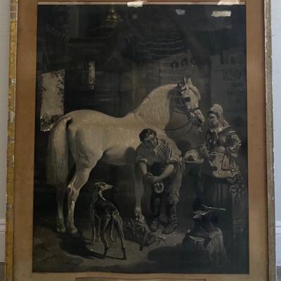 John Frederick Herring Sr. Feeding The Horse Engraving