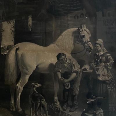 John Frederick Herring Sr. Feeding The Horse Engraving