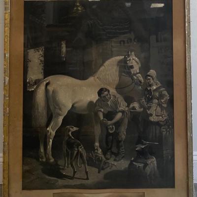 John Frederick Herring Sr. Feeding The Horse Engraving