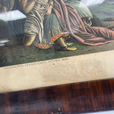 W. M. Penns "Treaty with the Indians" Lithograph (1800s)