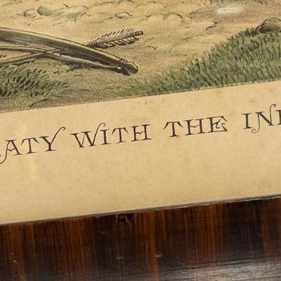 W. M. Penns "Treaty with the Indians" Lithograph (1800s)