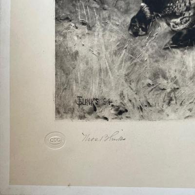 Thos Blink 1894 "The Keeper's Corncer" Signed Thomas Blink in Pencil