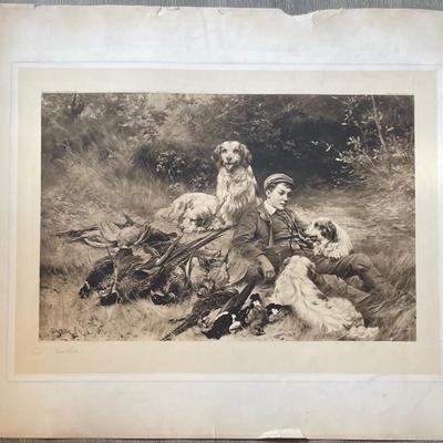 Thos Blink 1894 "The Keeper's Corncer" Signed Thomas Blink in Pencil #2