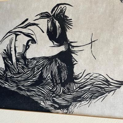 Artist Signed Bertrand Russell (1872-1970) Lithograph Face Portrait A British Philosopher