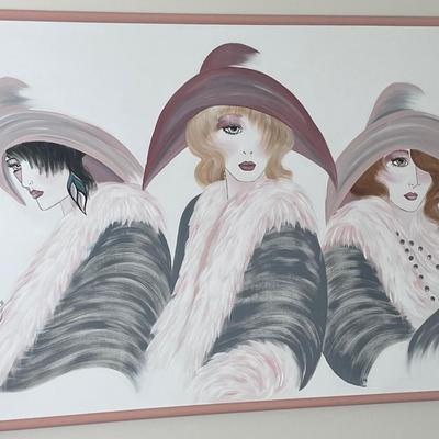 Signed Walcutt "Three Faces of Eve" Oil Painting on Canvas
