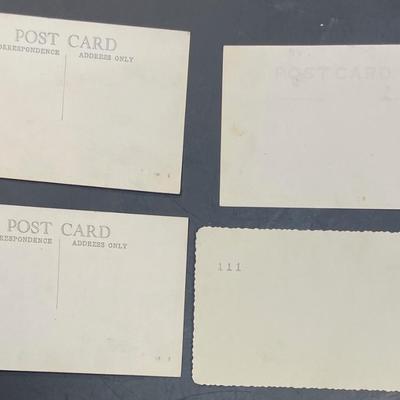 Four WWII Navy Photo Postcards