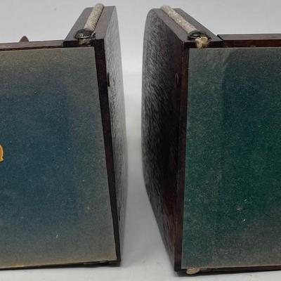 Twin Nautical Ship Steering Wheel Book Ends