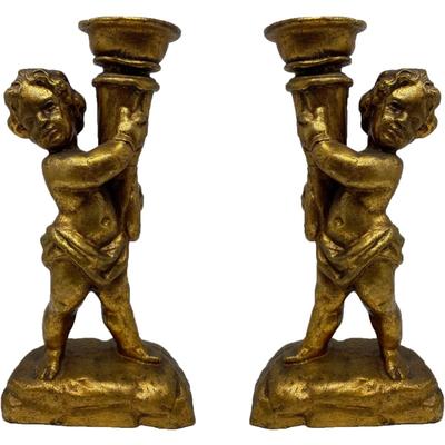 Twin Cherubs in Gilt Coat