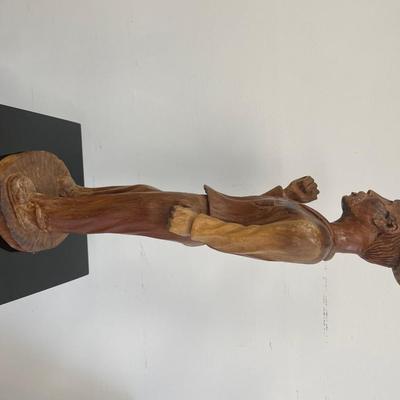 Vintage Carved Male Folk Art style Sculpture 21" h