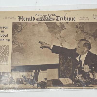 NY Herald Tribune 15401 "Lesson in Global Thinking" - FDR