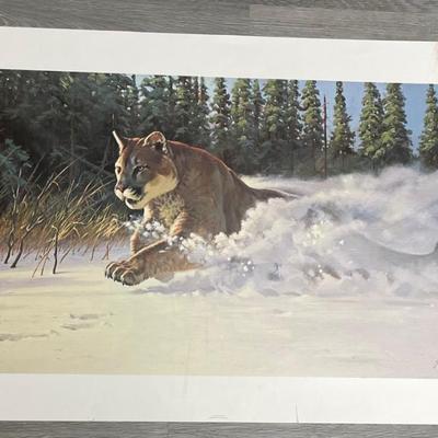 "Mountain Rush" , by Guy Coheleach 160 of 950