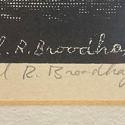 SIGNED Karl Broodhagen (1909 – 2002) lithograph sketch/1971