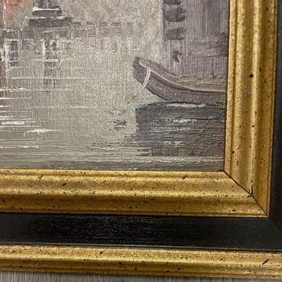 Oil painting on board.