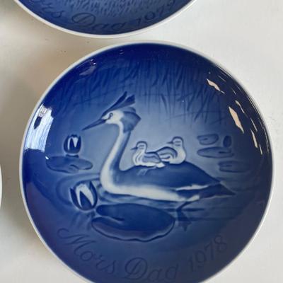 Royal Copenhagen Plates Years 1970, 1971, 1972, 1974, 1975, 1976, 1978 B&G Mother's Day