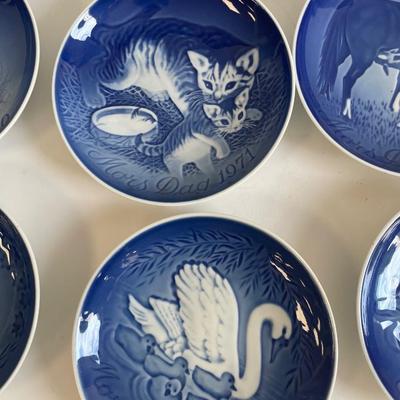 Royal Copenhagen Plates Years 1970, 1971, 1972, 1974, 1975, 1976, 1978 B&G Mother's Day