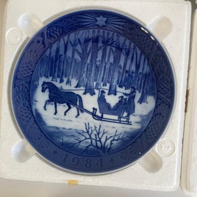 Royal Copenhagen Plates Years 1984, 1985, 1987 Royal Christmas Series