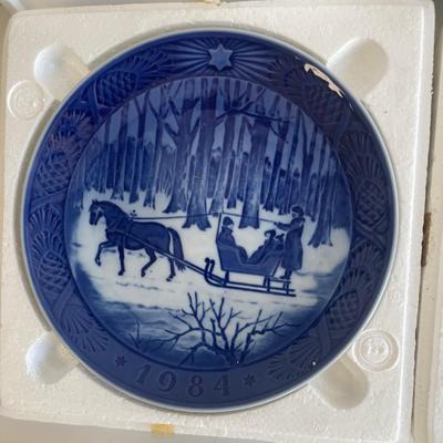 Royal Copenhagen Plates Years 1984, 1985, 1987 Royal Christmas Series