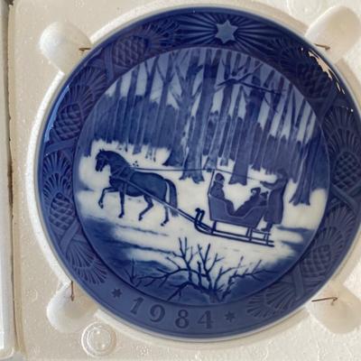 Royal Copenhagen Plates Years 1984, 1985, 1987 Royal Christmas Series