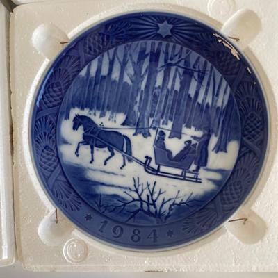 Royal Copenhagen Plates Years 1984, 1985, 1987 Royal Christmas Series