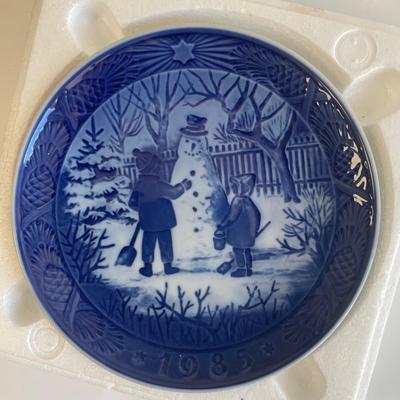Royal Copenhagen Plates Years 1984, 1985, 1987 Royal Christmas Series