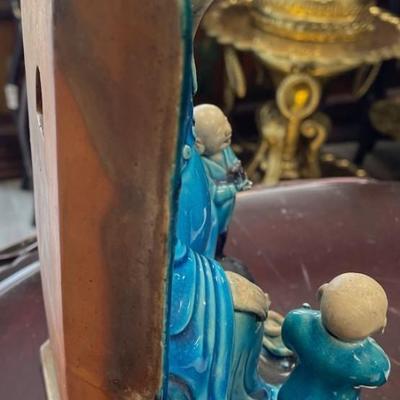 The Star God of Longevity Chinese Ming Dynasty Glazed Statue