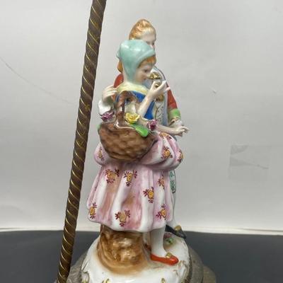 Pair Victorian Dancers Table Lamp