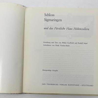Book "Schloss Sigmaringen, und dad Furstliche Haus Hohenzollern" by Jan Thorbecke Verlag Konstanz