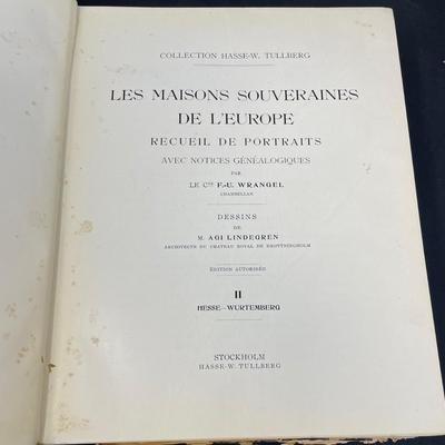 Two Books "Les Maisons Souveraines De L'Europe" Collection Hasse W. Tullberg