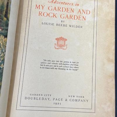 "Adventure in my Garden and Rock Garden" by Louise Beebe Wilder 1925