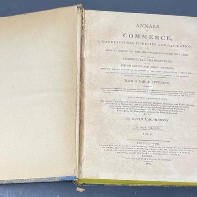 "Annals of Commerce" Vols. I-IV by David Macpherson 1805