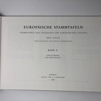 Detlev Schwennicke: Europaische Stammtaflen. Stammtafeln Zur                Geschicte Der