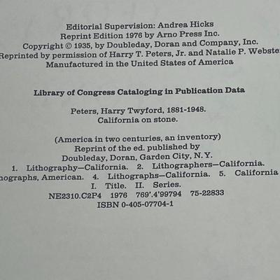 Harry T Peters, California on Stone