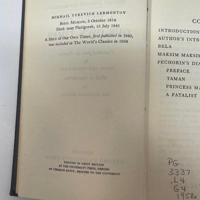 Mikhail Yurevich Lermontov, A Hero of Our Own Times Translated into English